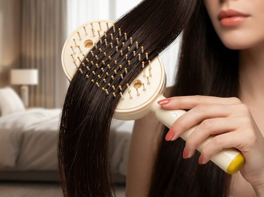 مشط وفرشاة توزيع الزيوت والسيروم الكهربائية — صورة 3